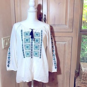 NWOT Nine West America Peasant Blouse